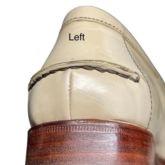 Prada Wmns 36 US 6 Tan Patent Driving Loafer Shoes Quiet Luxury Designer Flats - Picture 7 of 8